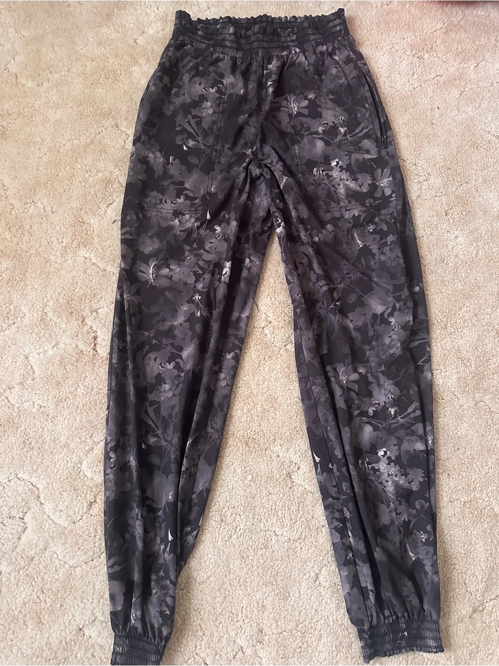 Athleta Black and White Active Pants with Elastic Waist 2T (Tall)
